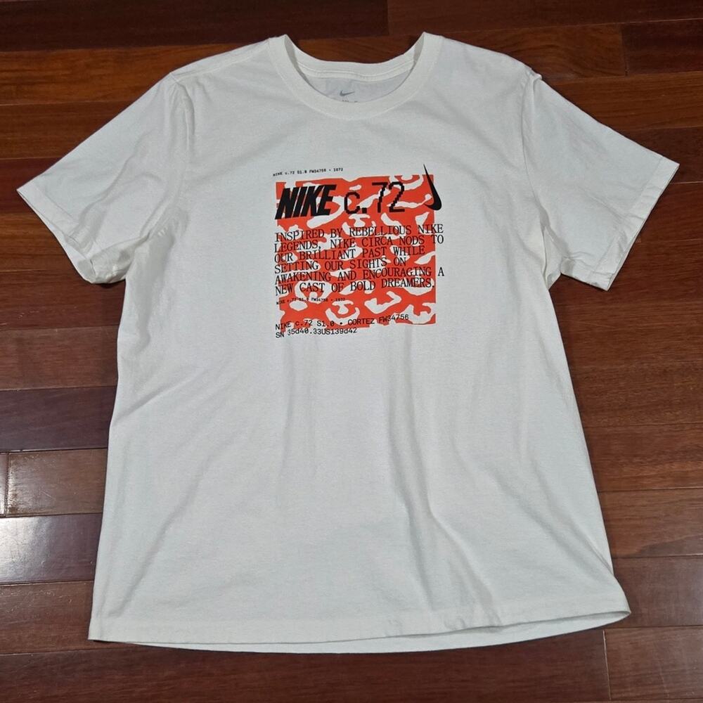 Nike White Tee with Red Graphic